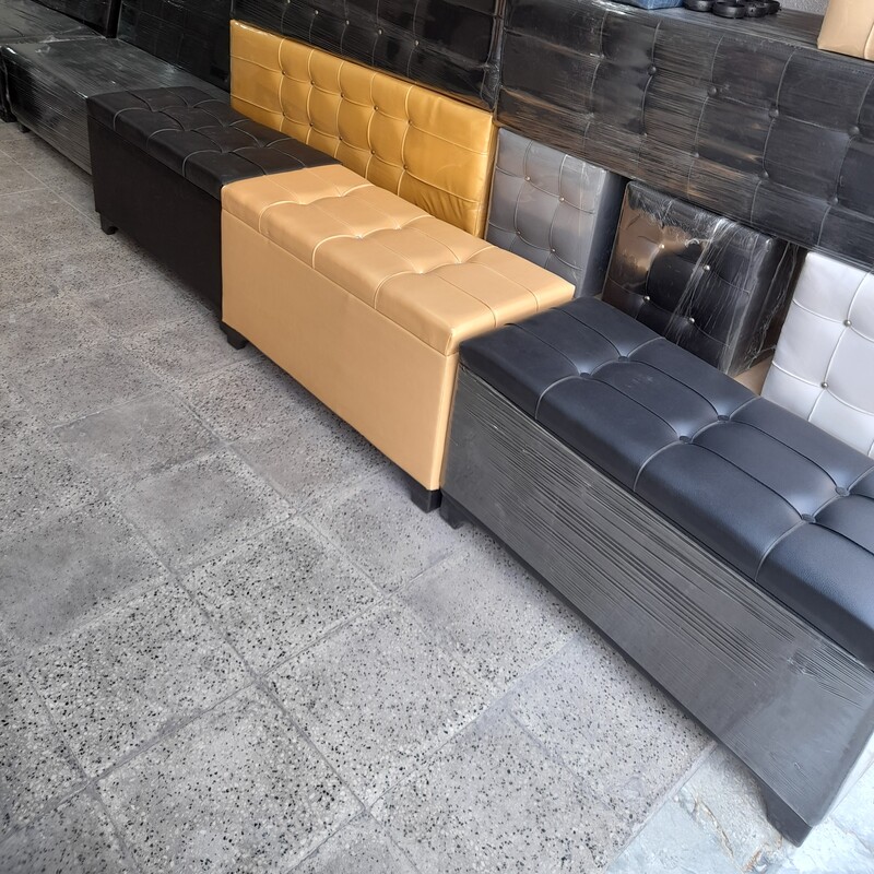 پاف باکس دار دو نفره چرم در طرح و رنگ بندی مختلف ارسال به صورت پس کرایه می باشد