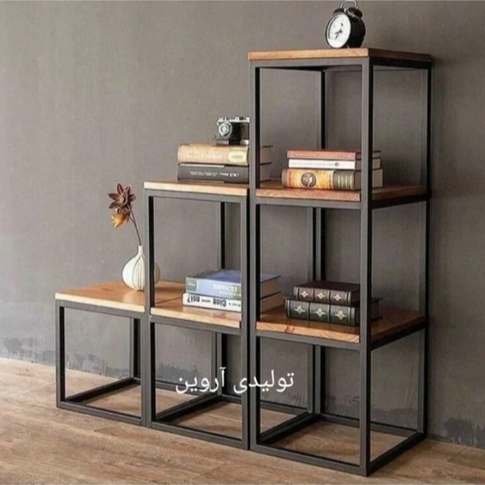 شلف ایستاده چوب فلز  مدل پیراسته  با ارسال از کرج پس کرایه