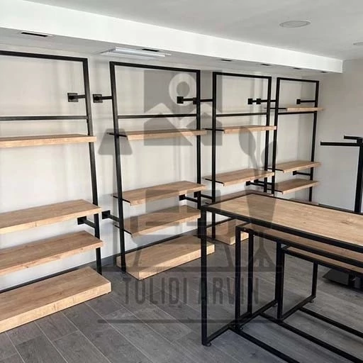 جالباسی رگال چوب فلز  مدل فروشگاهی ارسال از کرج پس کرایه