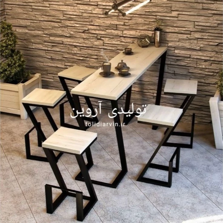 میز صندلی چوب فلز  مدل بهرخ  ارسال از کرج پس کرایه