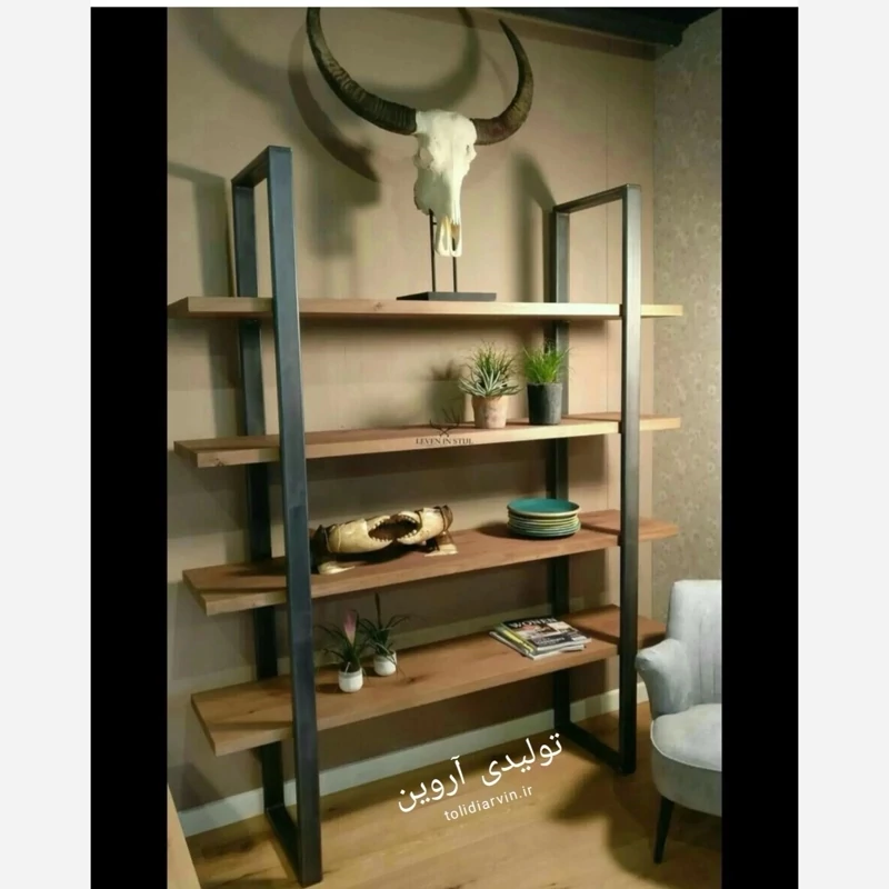 شلف ایستاده چوب فلز  مدل دینا  با ارسال از کرج پس کرایه