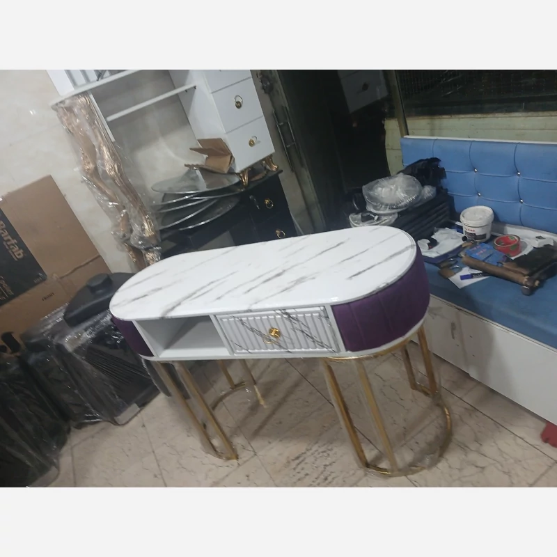 میزناخن تک نفره پایه فلزی شیک ومحکم هزینه ارسال درب منزل توسط مشتری پرداخت میشود