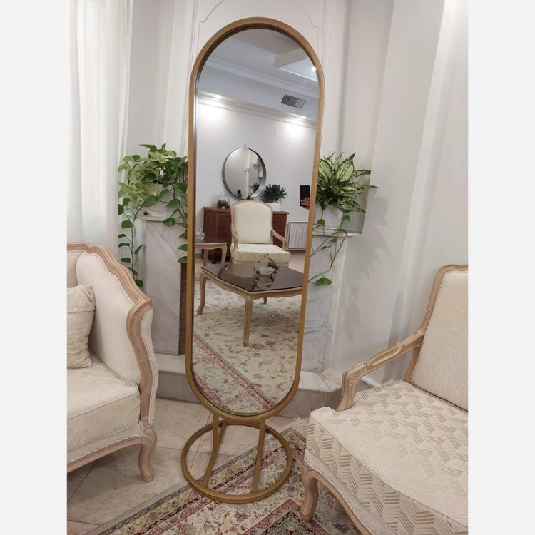آینه قدی ایستاده پایه گرد ابعاد 50 در 180 سانتی متر(ارسال رایگان به شهر تهران)