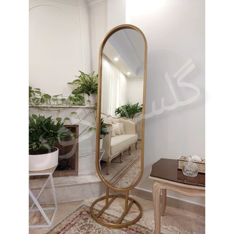 آینه قدی ایستاده پایه گرد ابعاد 50 در 180 سانتی متر(ارسال رایگان به شهر تهران)